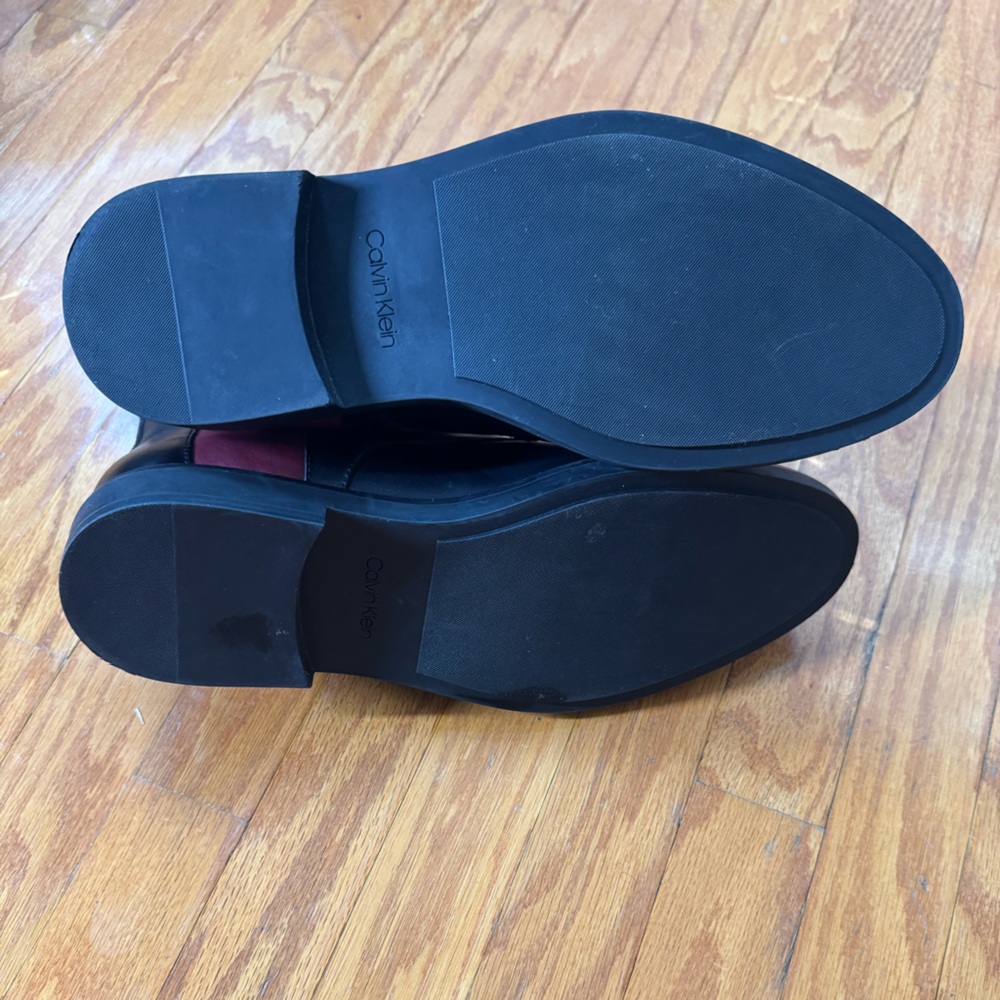 Calvin Klein Dameon Men’s Black Leather Lace-Up Boot with Red Side Panels 11.5 - Picture 10 of 10